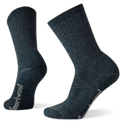 Skarpety Trekkingowe Damskie Smartwool Hike Classic Full Cushion Solid Crew. Niebieskie skarpetki Smartwool, bez wzorów, z wełny. Za 93.99 zł.