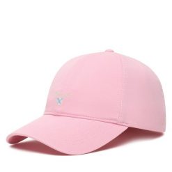 Czapka z daszkiem Barbour. Czerwone czapki z daszkiem Barbour, bez wzorów. Za 179.99 zł.