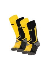 Skarpety snowboardowe unisex 4 szt. Zielone skarpetki XTREME, z aplikacjami, z materiału. Za 220.75 zł.