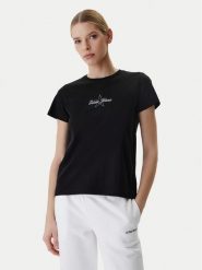 Guess Jeans T-Shirt W6RI18 J1314 Czarny Regular Fit. Czarne t-shirty Guess Jeans, xs, z aplikacjami, z bawełny, bez kołnierzyka, bez ramiączek. Za 169.99 zł.