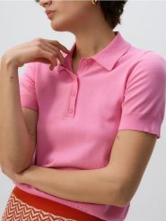 Sweter polo z wiskozą - fioletowy. Fioletowe swetry Reserved, l, bez wzorów, z dzianiny, bez ramiączek. Za 99.99 zł.