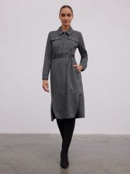 BGN Sukienka w kolorze czarno-białym rozmiar: 34. Białe sukienki BGN, na co dzień, bez wzorów, bez kołnierzyka, bez ramiączek, midi, proste. Za 195.99 zł.