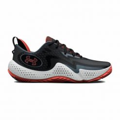 Obuwie Koszykarskie dla Dorosłych Under Armour Spawn 5 Czarny. Czarne buty treningowe Under Armour, bez wzorów, z materiału, bez zapięcia, do koszykówki. Za 436.00 zł.