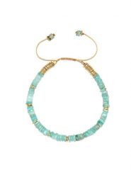 Taboo Pozłacana bransoletka z amazonitami rozmiar: onesize. Niebieskie bransoletki Taboo, pozłacane. Za 82.99 zł.