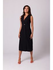Be Wear Sukienka w kolorze czarnym rozmiar: XXL. Czarne sukienki Be Wear, na co dzień, xxl, bez wzorów, bez kołnierzyka, bez ramiączek, midi, proste. Za 239.29 zł.