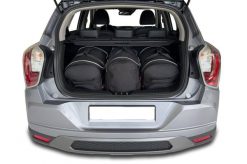 Torby Do Bagażnika Ssangyong Tivoli 2015+ 3Szt Kjust. Czarne torby podróżne KJUST, bez wzorów, z kauczuku. Za 962.00 zł.