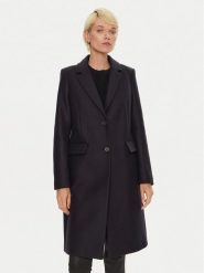 Tommy Hilfiger Płaszcz wełniany WW0WW42738 Granatowy Regular Fit. Niebieskie płaszcze Tommy Hilfiger, na zimę, bez wzorów, z wełny, bez kaptura. Za 1,699.00 zł.