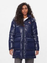 Tommy Jeans Kurtka puchowa Alaska DW0DW16573 Granatowy Regular Fit. Niebieskie kurtki Tommy Jeans, m, bez wzorów, z jeansu, bez kaptura. Za 879.99 zł.