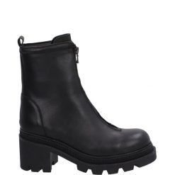 BOTKI DAMSKIE F172 VIT NERO. Botki Venezia, bez wzorów, ze skóry, bez obcasa, bez zapięcia. Za 279.00 zł.