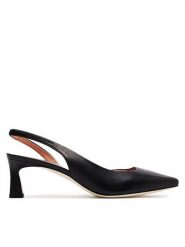 Pollini Sandały SA10025C1ITE0000 Czarny. Czarne sandały Pollini, bez wzorów, ze skóry, bez obcasa, na słupku, bez zapięcia. Za 1,419.00 zł.