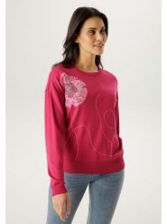 Aniston Sweter w kolorze bordowym rozmiar: 44. Czerwone swetry Aniston, bez wzorów, bez ramiączek. Za 173.99 zł.