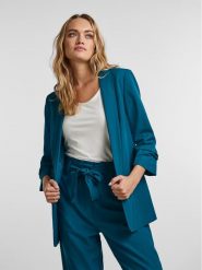 Pieces Marynarka Boss 17090996 Niebieski Regular Fit. Niebieskie marynarki i żakiety Pieces, s, bez wzorów, z syntetyku, bez ramiączek. Za 149.99 zł.