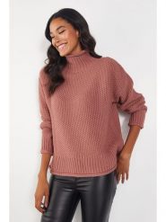 Milan Kiss Sweter w kolorze jasnoróżowym rozmiar: XL. Różowe swetry Milan Kiss, xl, bez wzorów, z wełny, bez ramiączek. Za 151.90 zł.
