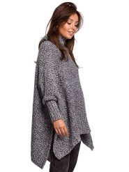 Be Wear Golf w kolorze antracytowym rozmiar: onesize. Czarne swetry Be Wear, bez wzorów, bez ramiączek. Za 176.25 zł.