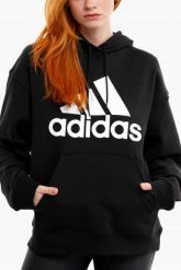 Bluza damska adidas Essentials Big Logo Oversized French Terry Hoodie. Czarne bluzy z kapturem adidas, l, bez wzorów, z bawełny, z kapturem, na fitness i siłownię. Za 215.99 zł.