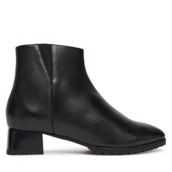 Botki Ara. Czarne botki ara, bez wzorów, bez obcasa, na słupku, bez zapięcia. Za 519.99 zł.