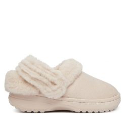 Klapki Crocs. Brązowe klapki Crocs, bez wzorów, bez obcasa, bez zapięcia. Za 299.99 zł.