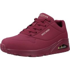 Buty SKECHERS UNO STAND ON AIR Czerwony. Fioletowe buty trekkingowe Skechers, z materiału, bez zapięcia. Za 365.00 zł.