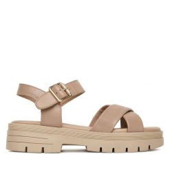 Sandały Lasocki. Brązowe sandały Lasocki, bez wzorów, bez obcasa, na płaskiej podeszwie, bez zapięcia. Za 159.99 zł.