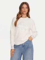 Guess Sweter W5BR42 Z26I2 Écru Relaxed Fit. Swetry Guess, xl, z aplikacjami, z wiskozy, bez ramiączek. Za 359.99 zł.