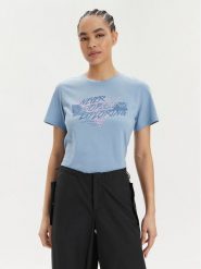 The North Face Koszulka techniczna Foundation Traces NF0A882U Niebieski Regular Fit. Niebieskie t-shirty sportowe The North Face, xs, bez wzorów, z syntetyku, bez ramiączek, trekkingowe. Za 79.99 zł.