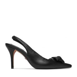 Szpilki Nine West. Czarne szpilki Nine West, bez wzorów, bez obcasa, na szpilce, bez zapięcia. Za 279.99 zł.