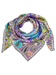 MENTHE À L'O Jedwabna chusta ze wzorem - 90 x 90 cm rozmiar: onesize. Chusty MENTHE À L'O, bez wzorów, z jedwabiu. Za 152.45 zł.