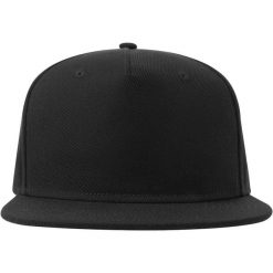 Czapka Z Daszkiem Unisex 5 Panel Snapback Dla Dorosłych. Czarne czapki z daszkiem ATLANTIS, bez wzorów. Za 53.99 zł.