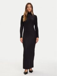 Guess Sukienka codzienna O5BK02 KCDE0 Czarny Slim Fit. Czarne sukienki Guess, na co dzień, m, z aplikacjami, z syntetyku, bez kołnierzyka, bez ramiączek, proste. Za 399.99 zł.