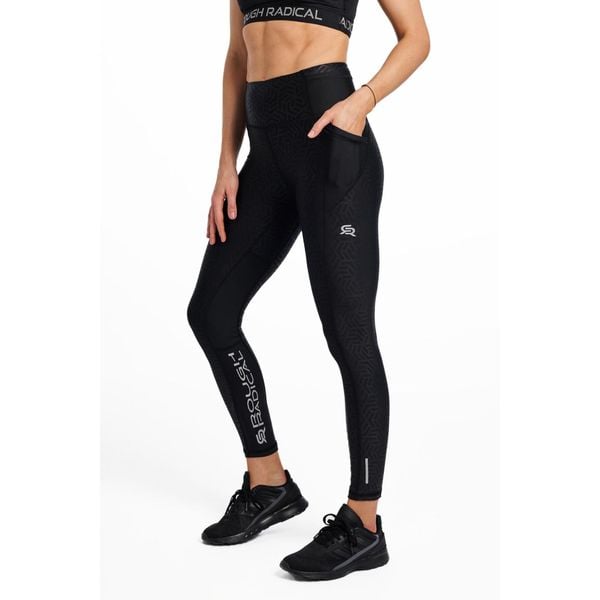 Legginsy fitness damskie Rough Radical Speed X. Czarne legginsy ROUGH RADICAL, bez wzorów, sportowe. W wyprzedaży za 144.42 zł.