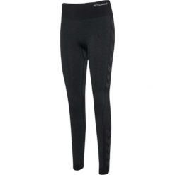 Damskie legginsy bezszwowe Hummel MT Shine. Czarne legginsy Hummel, bez wzorów, sportowe. Za 247.00 zł.