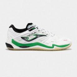 Buty Futsal Joma Top Flex Ultimate 25 IN Białe. Białe buty treningowe Joma, bez wzorów, z gumy, bez zapięcia, do piłki nożnej. Za 515.95 zł.