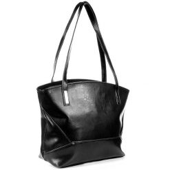 Torebka skórzana damska DAN-A T286 czarna. Czarne torebki klasyczne DAN-A, bez wzorów, ze skóry, eleganckie, bez dodatków. Za 349.99 zł.