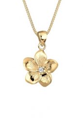 Elli DIAMONDS Damski kwiat Frangipani z diamentem (0.03 ct ) w srebrze 925 Sterling Silver Naszyjniki 1 ct. Szare naszyjniki Elli DIAMONDS, z materiału, z diamentem, srebrne. Za 568.99 zł.