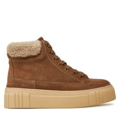 Botki Gant. Brązowe botki Gant, bez wzorów, bez obcasa, na płaskiej podeszwie, bez zapięcia. Za 469.99 zł.
