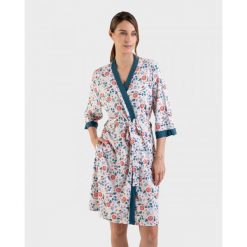 Szlafrok damski rozm. S Massana L226248. Brązowe szlafroki damskie Massana Homewear, l, bez wzorów, z bawełny, bez ramiączek. Za 349.00 zł.