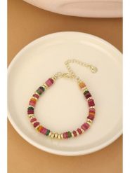 Atelier MIU Pozłacana bransoletka z agatem rozmiar: onesize. Żółte bransoletki atelier MIU, z agatem, pozłacane. Za 39.99 zł.