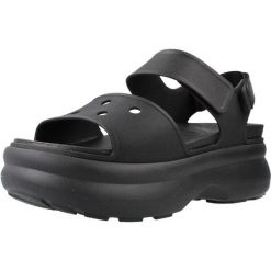 Sandały CROCS 211755C Czarny. Czarne sandały Crocs, bez wzorów, z syntetyku, bez obcasa, bez zapięcia. Za 256.05 zł.