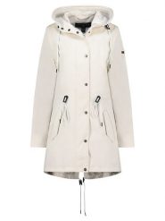 Geographical Norway Parka "Cumi" w kolorze białym rozmiar: S. Białe płaszcze Geographical Norway, s, z aplikacjami, bez kaptura. Za 228.38 zł.