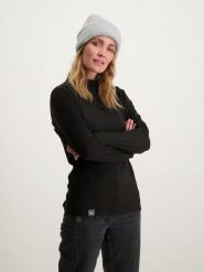 Bluza narciarska damska Poederbaas. Czarne bluzy bez kaptura POEDERBAAS, na zimę, xl, bez wzorów, z materiału, bez kaptura, narciarskie. Za 151.68 zł.