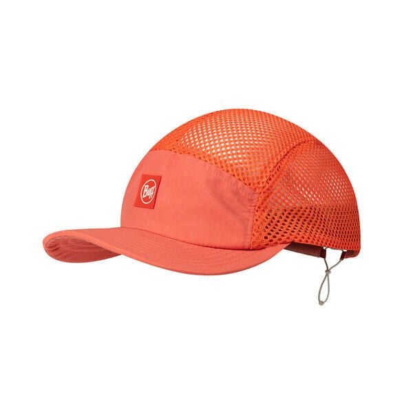 Czapka z daszkiem BUFF 5 PANEL AIR CAP SARET. Czerwone czapki z daszkiem Buff, na lato, bez wzorów, z materiału. Za 169.00 zł.