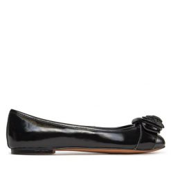 Baleriny Kurt Geiger. Czarne baleriny Kurt Geiger, bez wzorów, bez obcasa, bez zapięcia. Za 709.99 zł.
