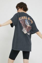 Karl Kani t-shirt bawełniany kolor szary. Szare t-shirty Karl Kani, l, z aplikacjami, z bawełny, bez kołnierzyka, bez ramiączek. W wyprzedaży za 184.99 zł.