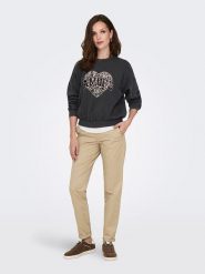 ONLY Bluza w kolorze antracytowym rozmiar: M. Czarne bluzy ONLY, m, bez wzorów, bez ramiączek, bez kaptura. Za 74.63 zł.
