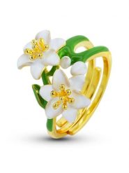 CHARM'S Pozłacany pierścionek rozmiar: 54. Białe pierścionki CHARM'S, pozłacane. Za 150.45 zł.