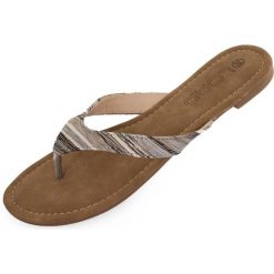 Damskie klapki Loap Herba Brown. Brązowe klapki LOOP, bez wzorów, bez obcasa, bez zapięcia. Za 151.99 zł.