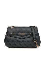 Guess Torebka Katya HWSG96 52210 Czarny. Czarne kopertówki Guess, z aplikacjami, ze skóry, wizytowe, bez dodatków. Za 589.99 zł.