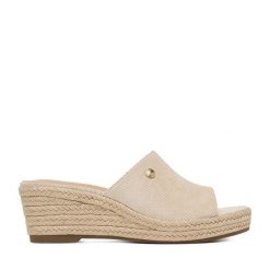 Espadryle Beverly Hills Polo Club. Brązowe espadryle Beverly Hills Polo Club, bez wzorów, bez obcasa. Za 249.99 zł.