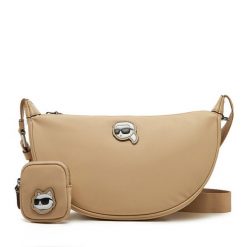 Torebka KARL LAGERFELD. Brązowe listonoszki KARL LAGERFELD, bez wzorów, bez dodatków. Za 509.99 zł.