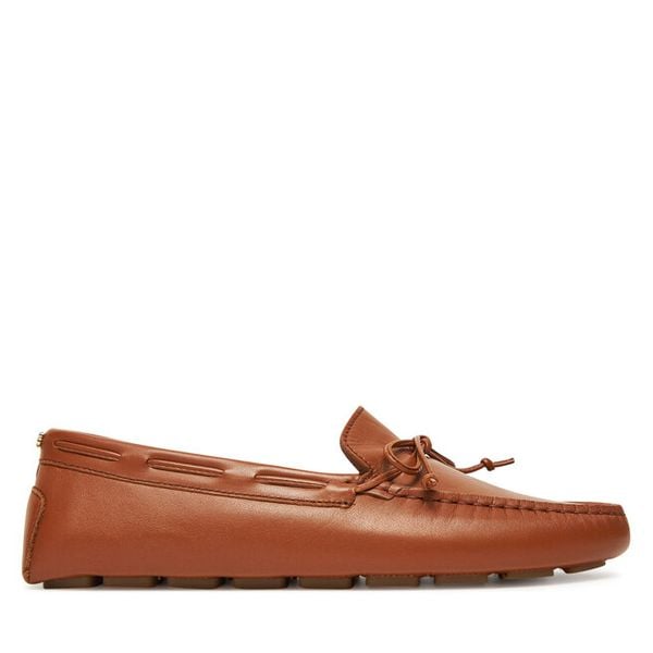 Mokasyny BOSS. Brązowe mokasyny Boss, bez wzorów. Za 489.99 zł.